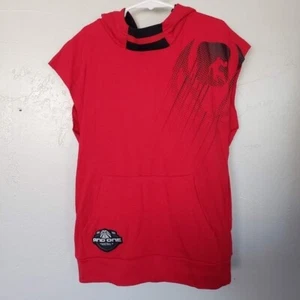 And1 NWOT Red Athletic Sleeveless Hoodie Sweatshirt Boys Medium 8 Basketball - Picture 1 of 5