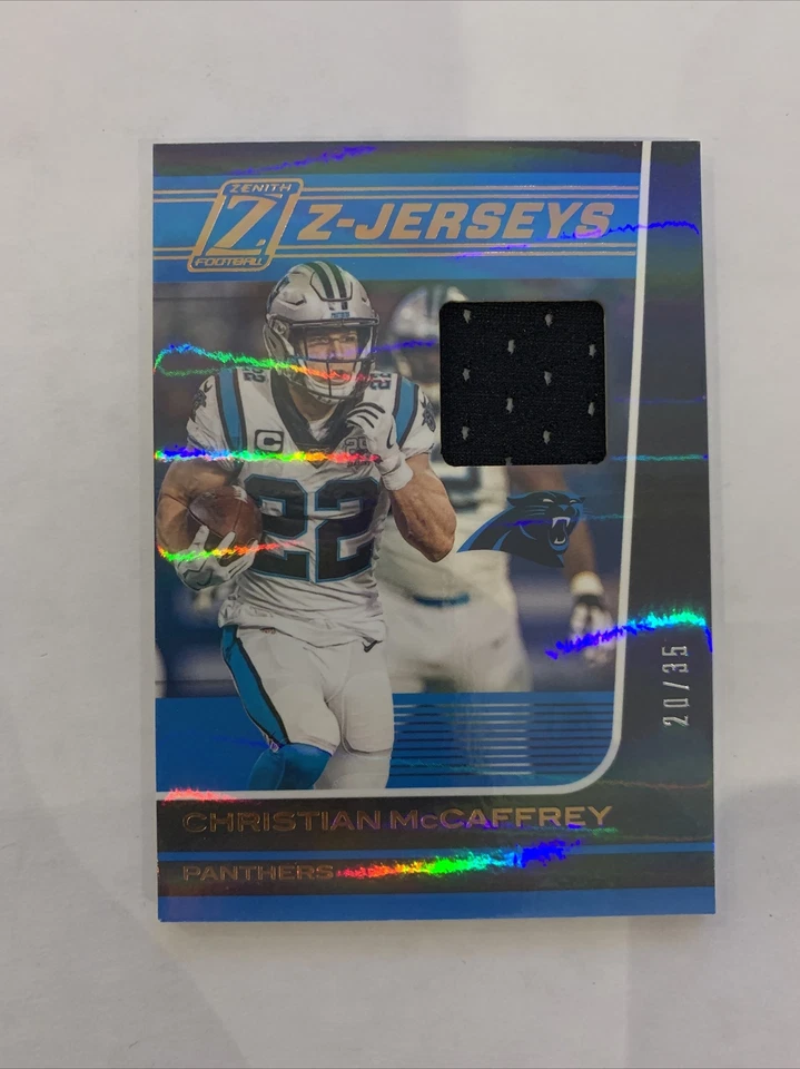 Panini Zenith Football Christian McCaffrey /35 Z-Jerseys SSP Prizm 2020 - Image 1 of 4