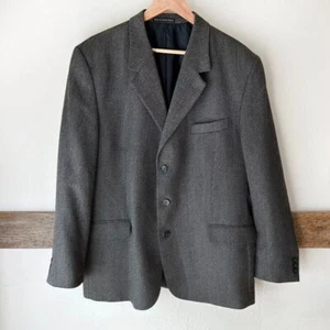 Tuta blazer uomo Croft & Barrow lana di agnello grigio 46R made in South Africa - Foto 1 di 11