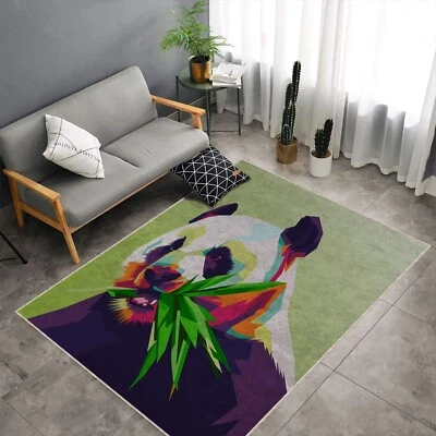 Alfombra con figura de panda, decoración moderna para salones, lindo panda Foto 1 de 4