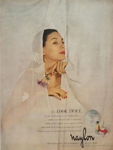 Naylon 1948 Cosméticos para Uñas Elegante Sexy Elegante Mujer Elegante Foto Anuncio Impreso De Colección - Imagen 1 de 3