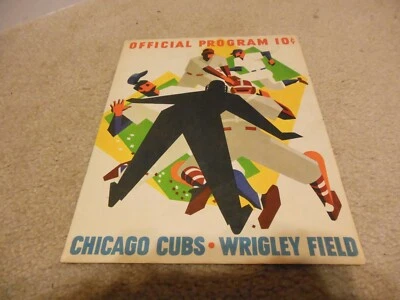 1963 Chicago Cubs Program/Scorecard Lou Boudreau autograph + 1953 Bowman Card - Image 1 of 4