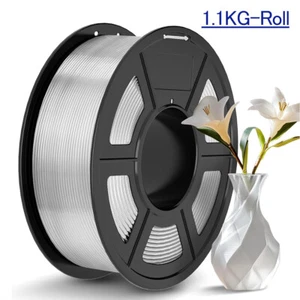 JAYO 1,75mm PLA 3D Drucker Filament 1,1KG Spule Transparent Kein Gewirr - Afbeelding 1 van 9