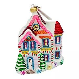 Christopher Radko Candy Coated Christmas House Christmas Ornament 7” RARE W TAG - Picture 1 of 12