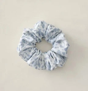 NEW Haven WellWithin WASHABLE SILK MIRAGE SCRUNCHIE Stream Multi Blue + White - Picture 1 of 1
