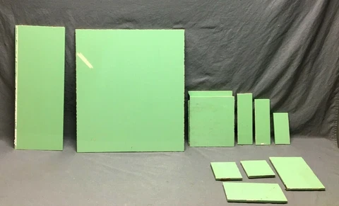 Antique Vitrolite 42 SQ FT Jadeite Green Bathroom Glass Wall Tile Vtg 59-22B Cover