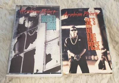 ARABIAN PRINCE 2 Cassette Lot OLD SCHOOL HIP HOP Rap BROTHER ARAN Big Posse   - Image 1 of 3