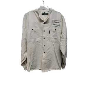 Vtg Floyd 's Garage Mens Shirt Size XL White Point Zero Long Sleeve - Picture 1 of 13