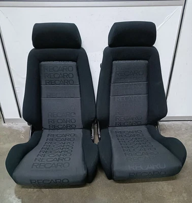 RECARO LXB Paar neu gepolstert Avus schwarz & grau guter Zustand Paar LH & RH - Bild 1 von 4
