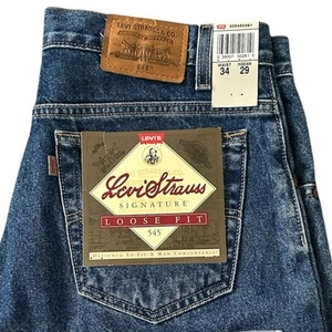 NEW Vintage 90s Levis 545 Brown Tag 34x29 Loose Fit Jeans NWT - Picture 1 of 7