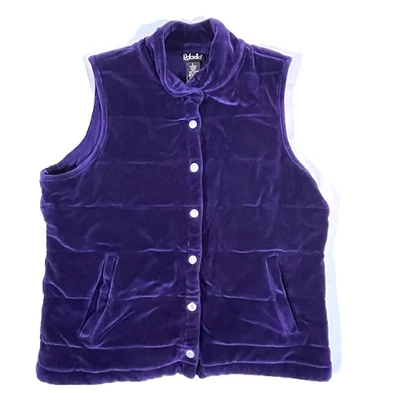 Rafaella Valour Vest Women's L Purple Sleeveless Snaps Nylon Spandex - Image 1 of 4