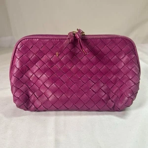 BOTTEGA VENETA Intrecciato Accessoire Kosmetiktasche lila Leder gebraucht - Bild 1 von 10