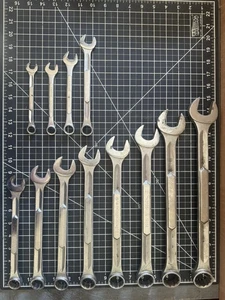 Vintage Thorsen 12-teiliges Kombi-Schraubenschlüssel-Set SAE 7/16”-1-1/16” USA - Bild 1 von 7