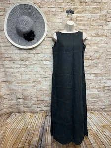 Vestido Talbots Irlandés Lino Negro Sin Mangas Talla 6 - Imagen 1 de 6