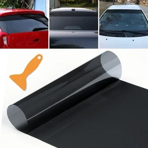 Auto Anteriore Parabrezza Nero Trasparente Solare Film Anti UV Parasole 140 25CM - Foto 1 di 24