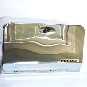 MCM Beauty Box Chrome Metal Bread Pie Box Vintage Cutting Board Retro 1950s 1412 - Picture 1 of 16