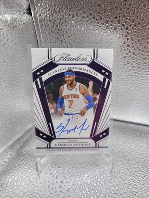 2023-24 Impecables Performances Carmelo Anthony Amatista Automático #'d 3/3! KNICKS HOF! Foto 1 de 2