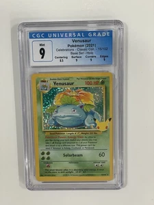 Venusaur 15/102 Celebrations: Classic Collection Holo CGC 9 - Bild 1 von 2
