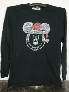 Christmas Mouse Long Sleeve T-Shirt, Large, Black - Picture 1 of 4