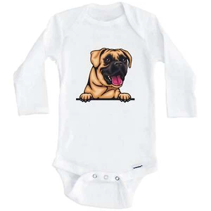 Boxer Dog Breed Cute One Piece Long Sleeve Baby Bodysuit v3 - Picture 1 of 2
