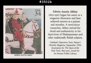 Ilustradores estadounidenses Edwin Austin Abbey #3502 k montados sin montar o nunca montada - Imagen 1 de 1