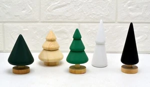 Mini albero di Natale in legno per vacanze - scelta - decorazione casa bambola - Foto 1 di 12