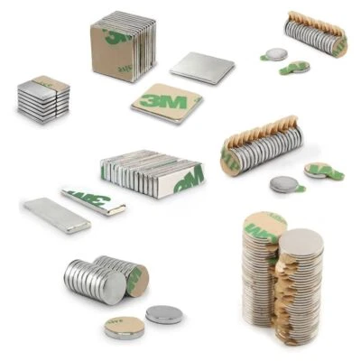 MAGNET STORE LIMITED 3M Adhesive Neodymium Magnets 6mm - 20mm Craft Strong Glue DIY Disc Block Magnet