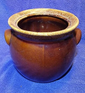 Vintage Hull Pottery Brown Drip Bean Pot Crock Oven Proof USA- No Lid - Picture 1 of 2