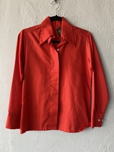 Blusa vintage años 70 solapa roja talla M - Imagen 1 de 6