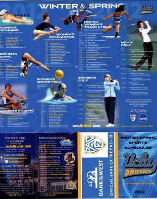 POCKET SCHEDULE 2012 UCLA Bruins Season Multi Sports NCAA Games - Image 1 of 3