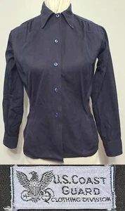 Segunda Guerra Mundial Mujer SPARS Guardia Costera de Estados Unidos Azul Marino Blusa Uniforme Camisa (B-38.5" W-30") - Imagen 1 de 19