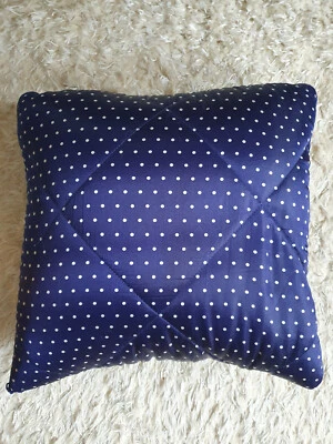 Microfaser Reisekissen Reisedecke f. Auto Flugzeug Bahn und Kissen blau  =2 in 1 - Bild 1 von 3