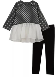 PIPPA AND JULIE Ruffle Hem Polka Dot Top & Legging Set size 3-6 month 2260 - Picture 1 of 6