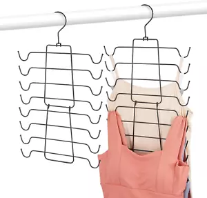 Tank Top Hangers, 2 Pack Bra Organizer for Closet, Hanging Closet Organizers and - Picture 1 of 12
