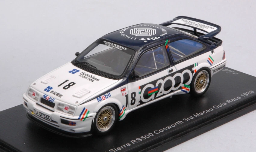Spark Model FORD SIERRA RS500 COSWORTH N.18 3rd MACAU GUIA RACE 1988 A.ROUSE 1:4 - Immagine 1 di 1