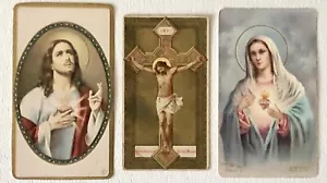 1908 1938 1961 Tarjetas de Misa Religiosa Tarjeta Santa Católica Cristiana Lote x3 Italia EE. UU. - Imagen 1 de 5