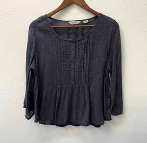 Ralph Lauren Denim & Supply Blouse Top Womens Size L Blue Print Western Prairie - Picture 1 of 8