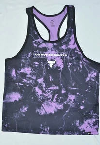 Under Armour Project Rock Muscle Mesh Tank Do Not Go Gentle Men's Large Purple - Picture 1 of 5