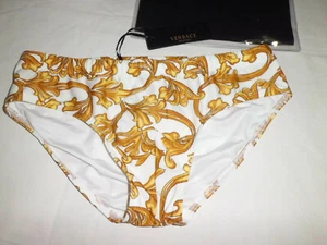 Versace Swimsuit Costume Mare Slip Uomo Gold Baroque size 4 - Picture 1 of 3