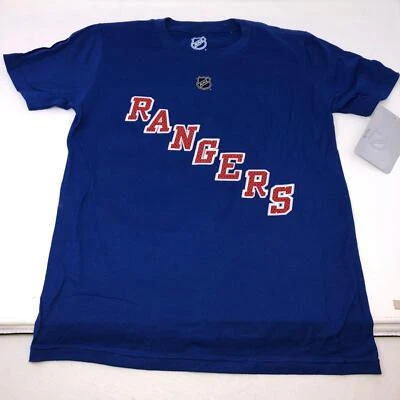 NHL Henrik Lundqvist NY Rangers 蓝色 T 恤青少年所有尺寸 (S/M/L/XL) — 第 1/4 张图片