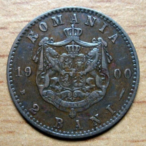 ROMANIA - 2 BANI 1900 B KM# 27, HIGH GRADE - Picture 1 of 2