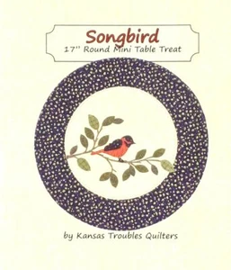 Kansas Troubles Quilters Songbird Mini Table Treat Pattern - Picture 1 of 2