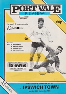 Port Vale v Ipswich Town programme, 1988-89 - Picture 1 of 2