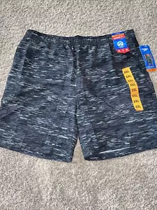 NWT Men's Speedo Tech Volley Black Swim Trunks Size XXLarge (38 - 40) 8" Inseam - Picture 1 of 10