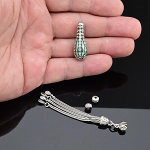 Zircon inlay Silver design set accessories imam tassel  925 silver  830081 - Picture 1 of 9