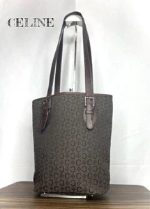 Celine Tote Bag C Macadam Canvas Genuine Leather - Picture 1 of 15