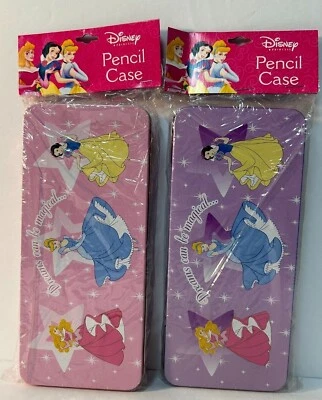 Disney Princesa/Mickey, Minnie Mouse Metal Caja de Lata Lápiz Marcador Estuche de Lápiz Foto 1 de 4