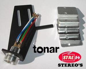 Coquille porte-cellule pr LENCO Black aluminium TONAR Phono Cartridge Headshell - Picture 1 of 5