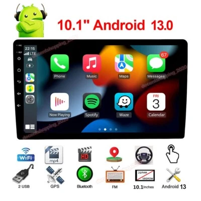 10" Double 2 Din Android 13.0 Car Stereo Radio MP5 Player GPS Wifi carplay 2+32G - Image 1 of 4