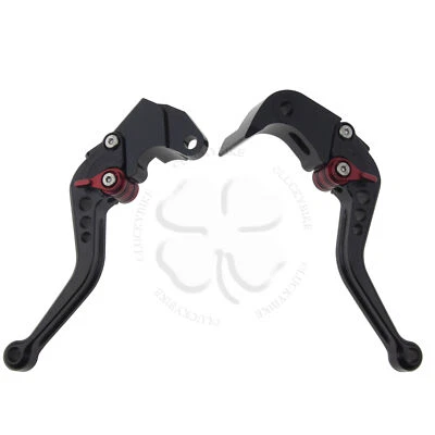 CNC Shorty Brake & Clutch Levers Black For Suzuki GSXR 750 04-05 Handle Hand - Image 1 of 4